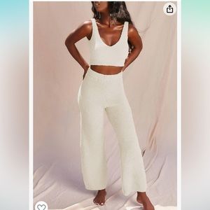 ⭐️White Fleece 2-Piece Lounge Wear